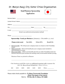 Sponsorship Application