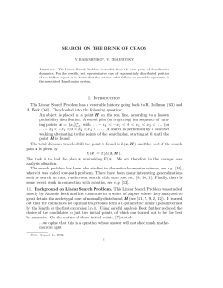 Search on the brink of chaos