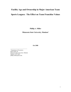 The Effect on Team Franchise Values