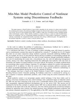 Min-Max Model Predictive Control of Nonlinear Systems using