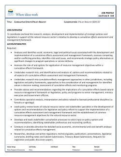 Senior Policy Analyst