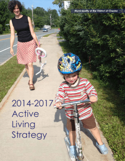 Active Living Strategy - Municipality of the District of Chester