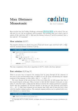 Max Distance Monotonic
