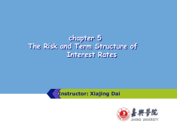 chapter 5 The behavior of Interest rates