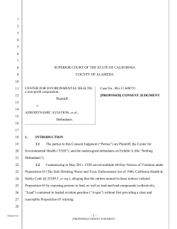 ground-breaking legal agreement - Center for Environmental Health