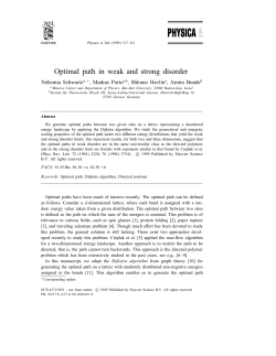 Optimal path in weak and strong disorder