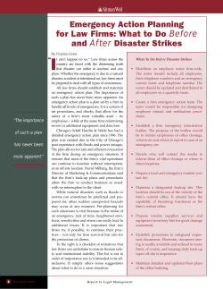 Emergency Action Planning for Law Firms: What to Do