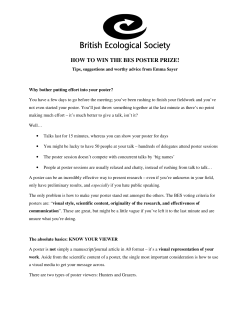 how to win the bes poster prize!