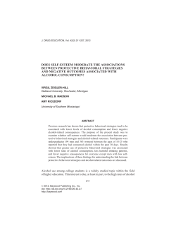 does self-esteem moderate the associations - Virgil Zeigler-Hill