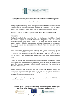 Expressions of Interest - Irish Human Rights and Equality Commission