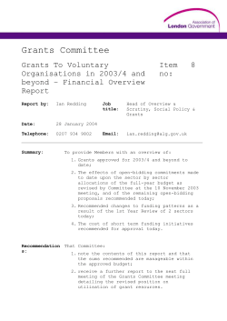 Grants Committee - London Councils