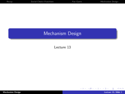 Mechanism Design