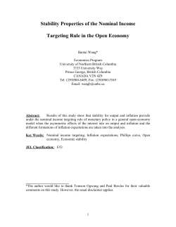 Stability Properties of the Nominal Income