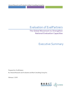 Evaluation of EvalPartners Executive Summary