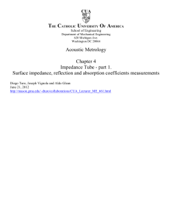 Basic principle of measurements performed with an impedance tube