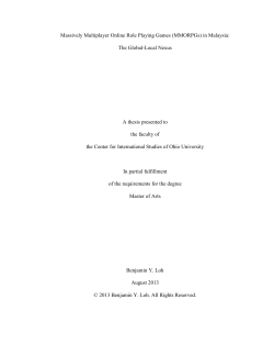 massively multiplayer online role playing games