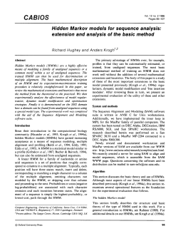 Hidden Markov models for sequence analysis