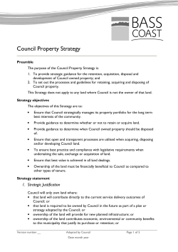 Property Strategy - Bass Coast Shire Council