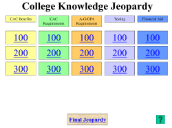 Science Jeopardy