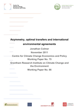 Asymmetry, optimal transfers and international environmental