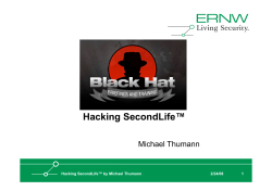 Hacking SecondLife