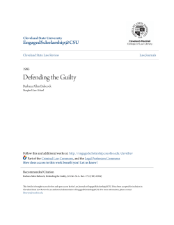 Defending the Guilty - EngagedScholarship@CSU