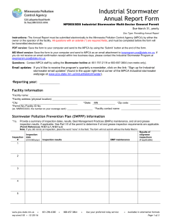 Industrial Stormwater Annual Report Form