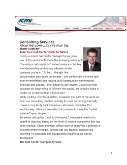 Consulting Services From the Consultant`s File: Tim Montgomery