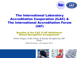The International Laboratory Accreditation Cooperation (ILAC