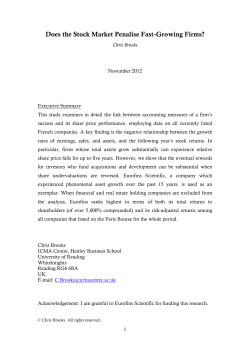 Does the Stock Market Penalise Fast-Growing Firms?