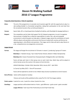 Devon FA Walking Football 2016