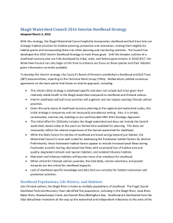 Skagit Watershed Council 2016 Interim Steelhead Strategy