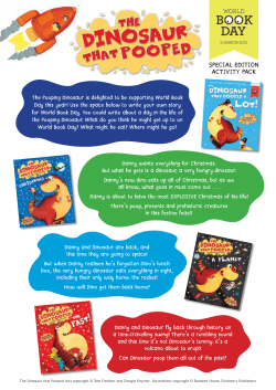 the Dino Poop World Book Day Activity Pack