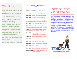 Brochure - Tender Years Childcare Inc | Bronx NY
