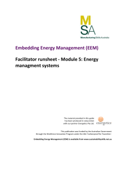 Module 5 facilitator runsheet