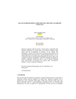 Implementing Grover`s Algorithm with Cove