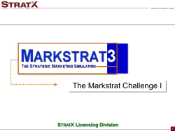 Introduction to Markstrat3