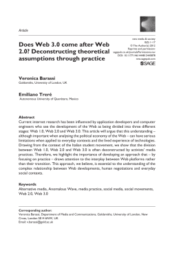 Does Web 3.0 come after Web 2.0? Deconstructing theoretical