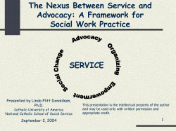 for Client-Based Advocacy in Field