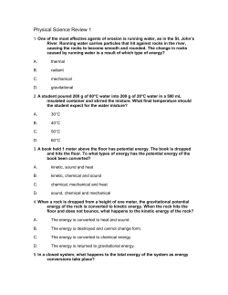 Physical Science Review 1 One of the most effective agents of