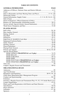 Softball Rule Book 2017