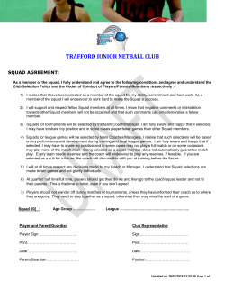 CofC - Players - Trafford Junior Netball