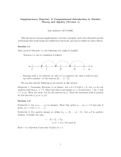 Supplementary Material: A Computational Introduction to Number
