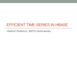 EFFICIENT TIME-SERIES in HBase