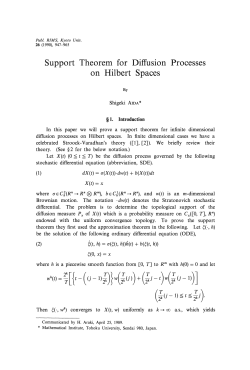 Support Theorem for Diffusion Processes on Hilbert Spaces