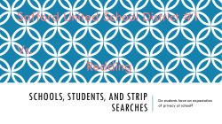 Schools, Students, and Strip Searches