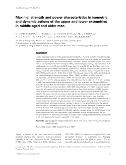 Maximal strength and power characteristics in isometric and