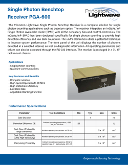 Single Photon Benchtop Receiver PGA-600