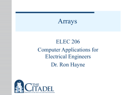 Arrays - Electrical and Computer Engineering