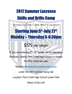 $125 per player - Pine Creek High School